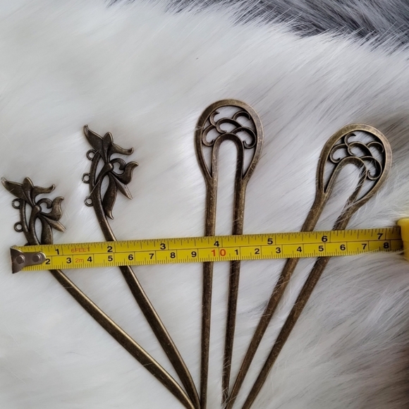 6" Bronze Asian Hair Pins - Picture 5 of 5